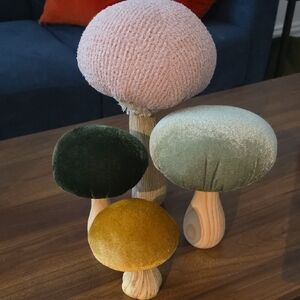 Set of Plush Mushroom Decor